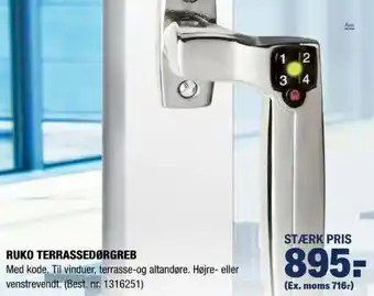 Ruko Terrassedørgreb