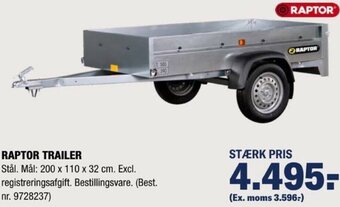 Stark Raptor Trailer tilbud