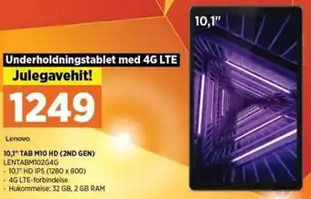 Power Lenovo 10,1" Tab M10 HD (2nd Gen) tilbud