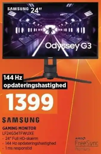 Power Samsung Gaming Monitor LF24G34TFWUXE tilbud