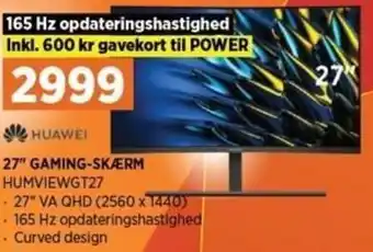 Power Huawei 27" Gaming-Skærm HUMVIEWGT27 tilbud