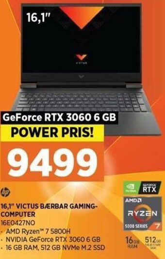 Power 16,1" Victus Bærbar Gaming-Computer tilbud