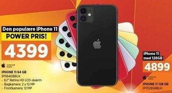 Power Iphone 11 64 GB IP1164GBBLK tilbud
