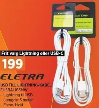 USB Till Lightning-Kabel EUSBALIG3MW