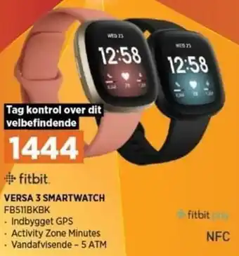 Power Versa 3 Smartwatch FB511BKBK tilbud