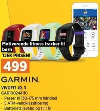 Power Garmin Vivofit Jr.3 GAR100244110 tilbud