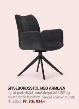 Daells Bolighus SPISEBORDSSTOL MED ARMLÆN tilbud