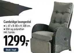 Føtex Cambridge loungestol tilbud