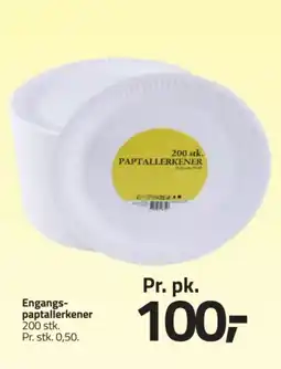 Fleggaard Engangs- paptallerkener tilbud