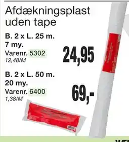 Harald Nyborg Afdækningsplast uden tape tilbud
