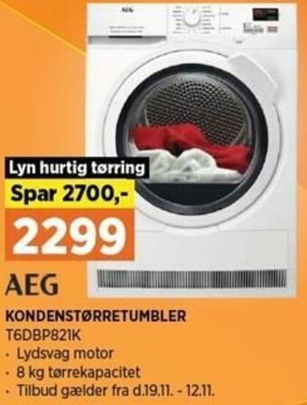 Power Kondenstørretumbler T6DBP821K tilbud