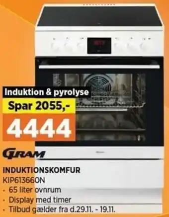 Power Gram Induktionskomfur KIP61366ON tilbud