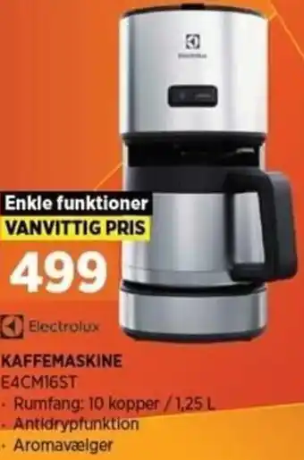 Power Kaffemaskine E4CM16ST tilbud