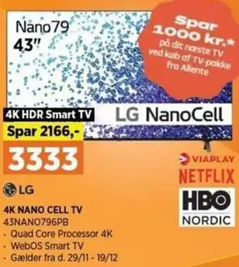 Power 4k Nano CELL TV 43NANO796PB tilbud