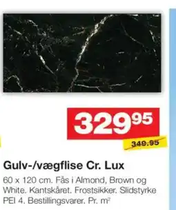 Bauhaus Gulv-/vægflise Cr. Lux tilbud