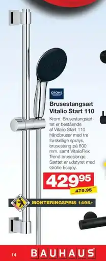 Bauhaus Brusestangsæt Vitalio Start 110 tilbud