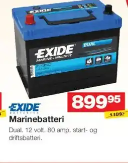 Bauhaus EXIDE Marinebatteri tilbud