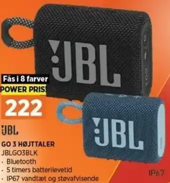 Power Go 3 Højttaler JBLGO3BLK tilbud