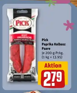 REWE DE PICK Paprika kolbasz paare tilbud