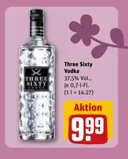 REWE DE THREE SIXTY Vodka tilbud