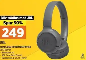 Power Trådløse Hovedtelefoner JBLT560BT tilbud