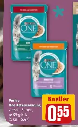 REWE DE PURINA One katzennahrung tilbud