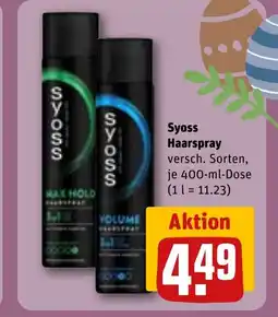 REWE DE SYOSS Haarspray tilbud