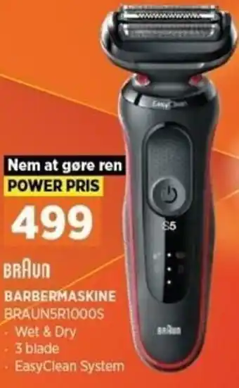 Power Barbermaskine BRAUN5R1000S tilbud
