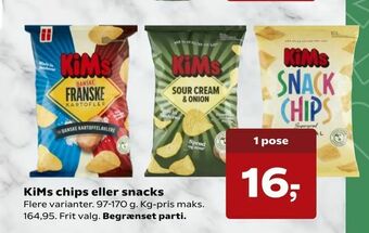 Dagli'Brugsen KiMs chips eller snacks tilbud