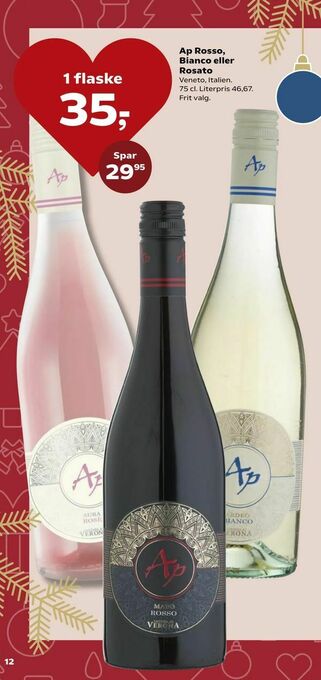 Dagli'Brugsen Ap Rosso, Bianco eller Rosato tilbud