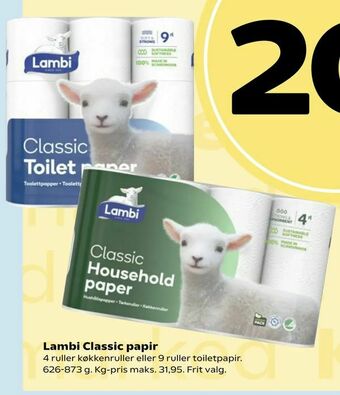 Dagli'Brugsen Lambi Classic papir tilbud
