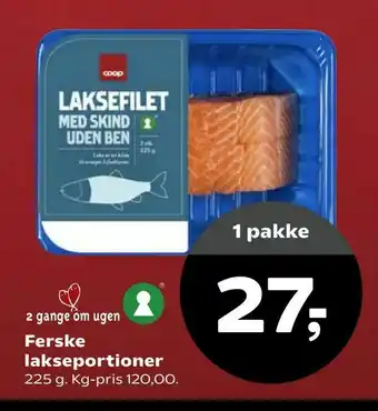 Ferske lakse portioner