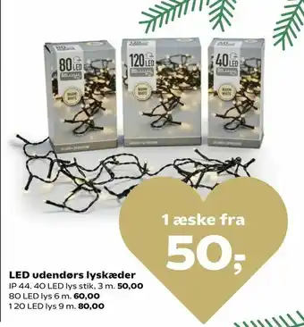Kvickly LED udendørs lyskæder tilbud