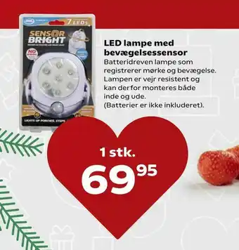 Kvickly LED lampe med bevægelsessensor tilbud
