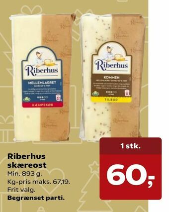 Kvickly Riberhus skæreost tilbud