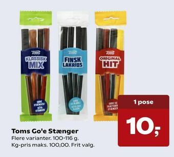 Kvickly Toms Go'e Stænger tilbud