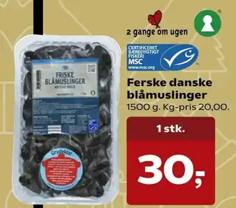 Kvickly Ferske danske blåmuslinger tilbud