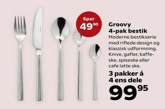 Kvickly Groovy 4-pak bestik tilbud