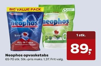 Kvickly Neophos opvasketabs tilbud