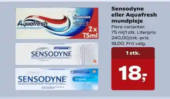 Sensodyne eller Aquafresh mundpleje