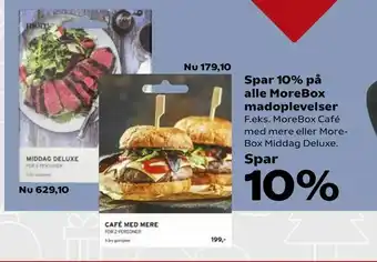 Kvickly Spar 10% på alle MoreBox madoplevelser tilbud