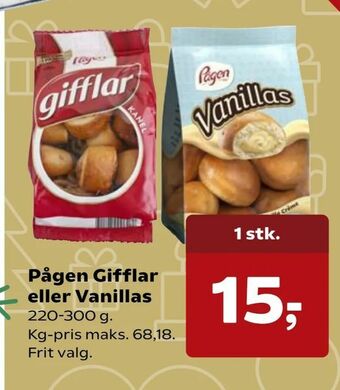 Kvickly Pågen Gifflar eller Vanillas tilbud