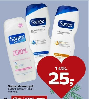 Kvickly Sanex shower gel tilbud