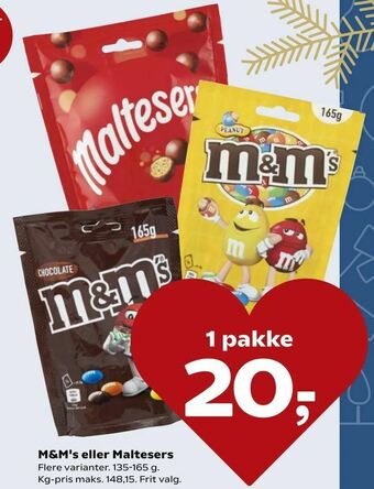 Kvickly M&M's eller Maltesers tilbud