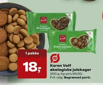 Kvickly Karen Volf økologiske julekager tilbud