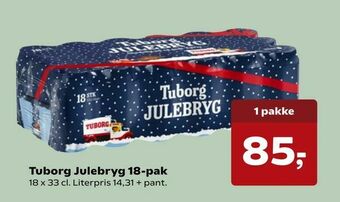 Kvickly Tuborg Julebryg 18-pak tilbud