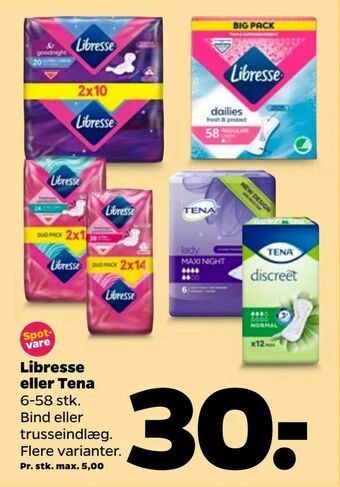 Netto Libresse eller Tena tilbud