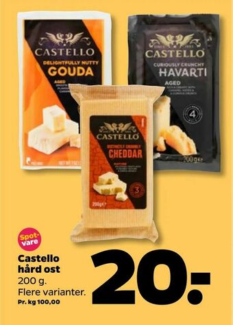 Netto Castello hård ost tilbud