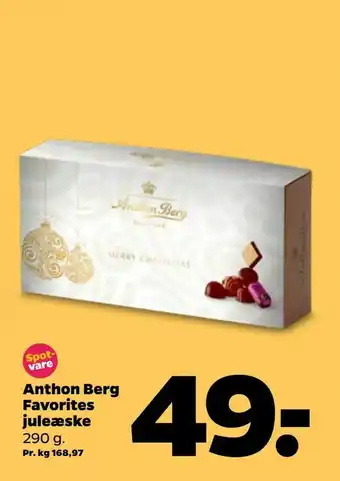 Netto Anthon Berg Favorites juleæske tilbud