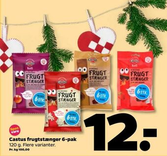 Netto Castus frugtstænger 6-pak tilbud